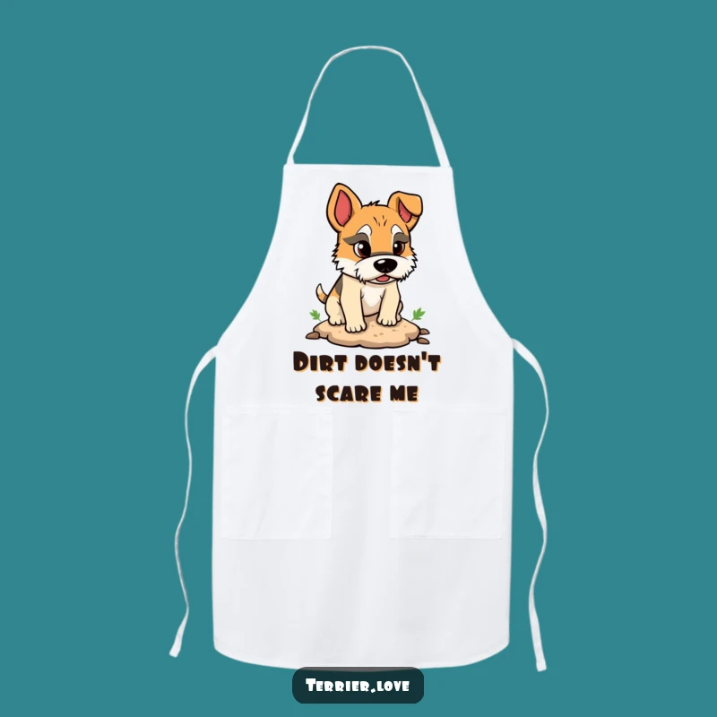 Funny Terrier Gardener Apron: Hilarious Dog Digging Kitchen Fun