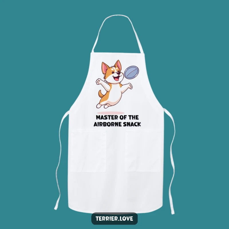 Funny Bouncy Terrier Apron: Kitchen Disc Dog Decor, Perfect Gift