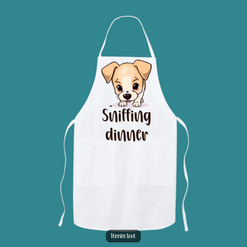 Funny Terrier Apron: Curious Sniffer, Floppy Ears, Chef Gift for Explorers