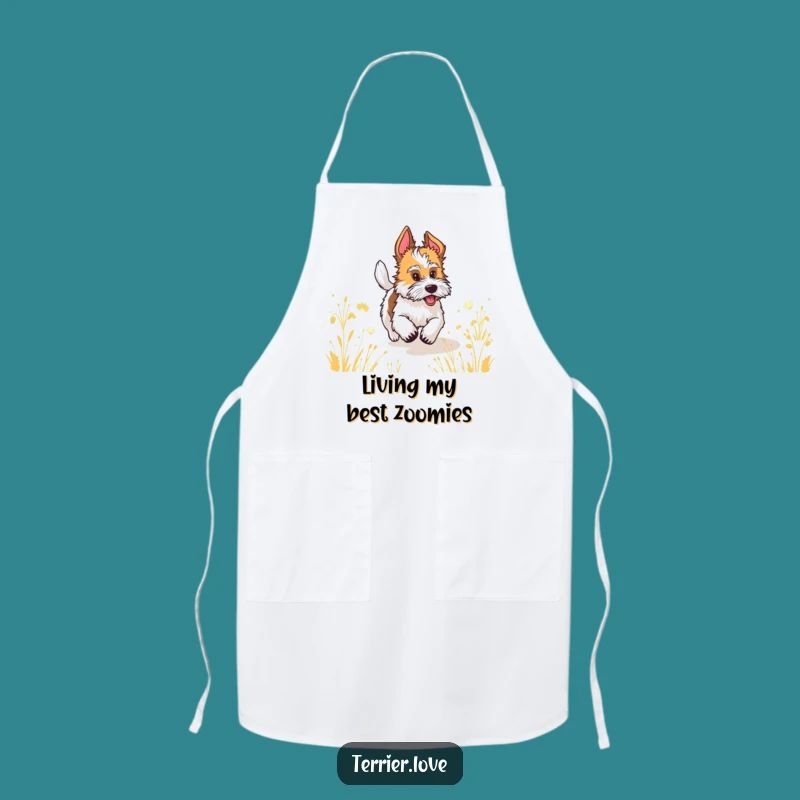 Funny Wagging Tail Terrier Apron - Hilarious Kitchen Wear for Dog Lovers