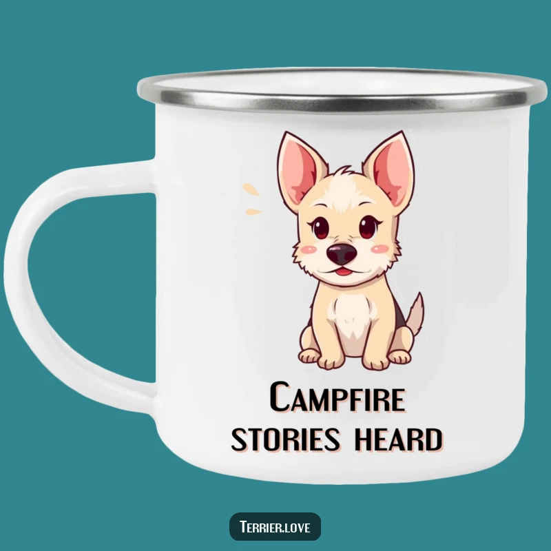 Durable Funny Terrier Camping Mug: Adventure Awaits Your Ears