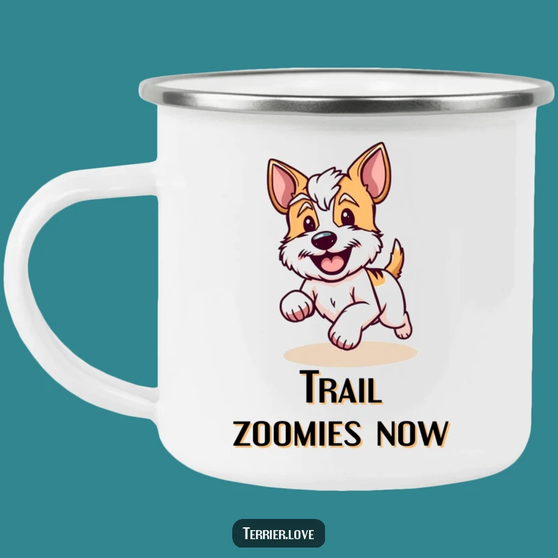 Funny 'Adventure Paws' Terrier Camping Mug - Hilarious Outdoor Gift!