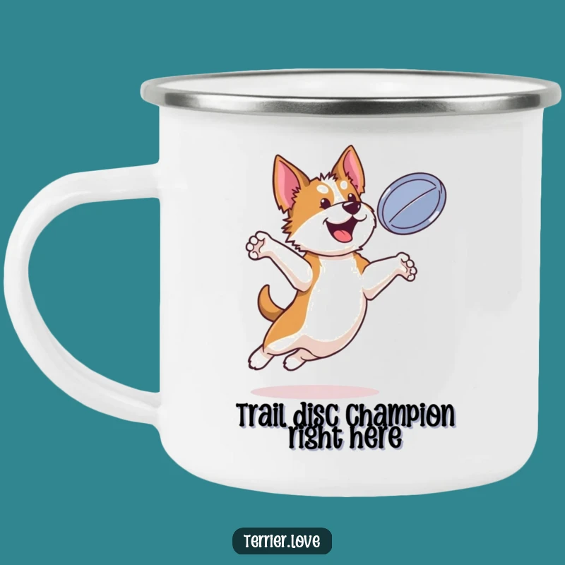 Funny Bouncy Terrier Camping Mug: Adventure Fuel, Perfect Gift