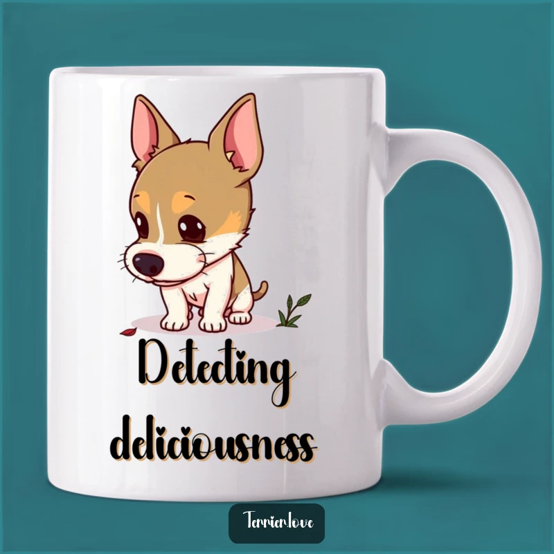 Funny Curious Terrier Mug: Sniffing Out Fun Dog Lover Gift