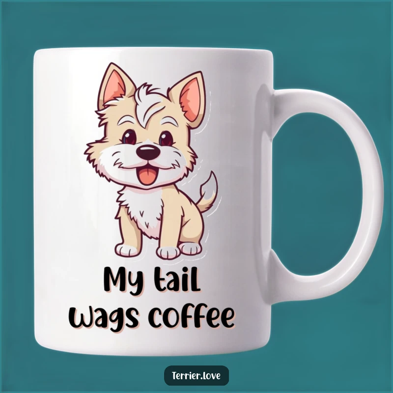 Eager Terrier Mug: Funny Dog Gift for the Enthusiastic Friend