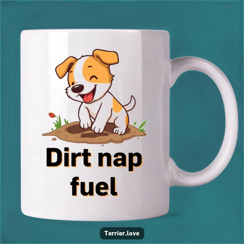 Funny Terrier Mug: Digging Enthusiast, Energetic Pup, Perfect Gift for Gardeners