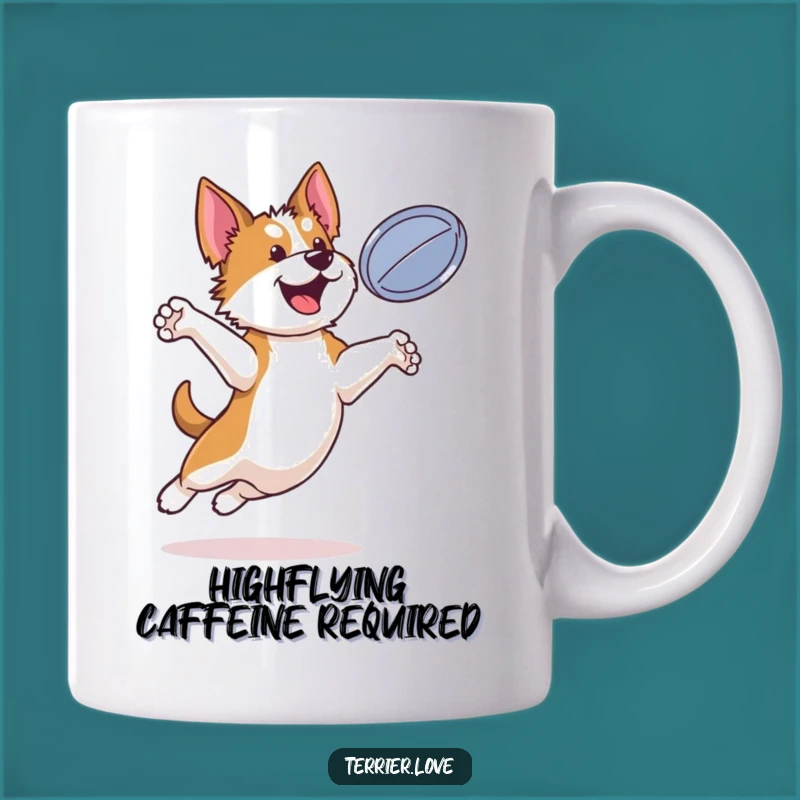 Funny Bouncy Terrier Mug: Action Dog Gift, Perfect for Disc Lovers