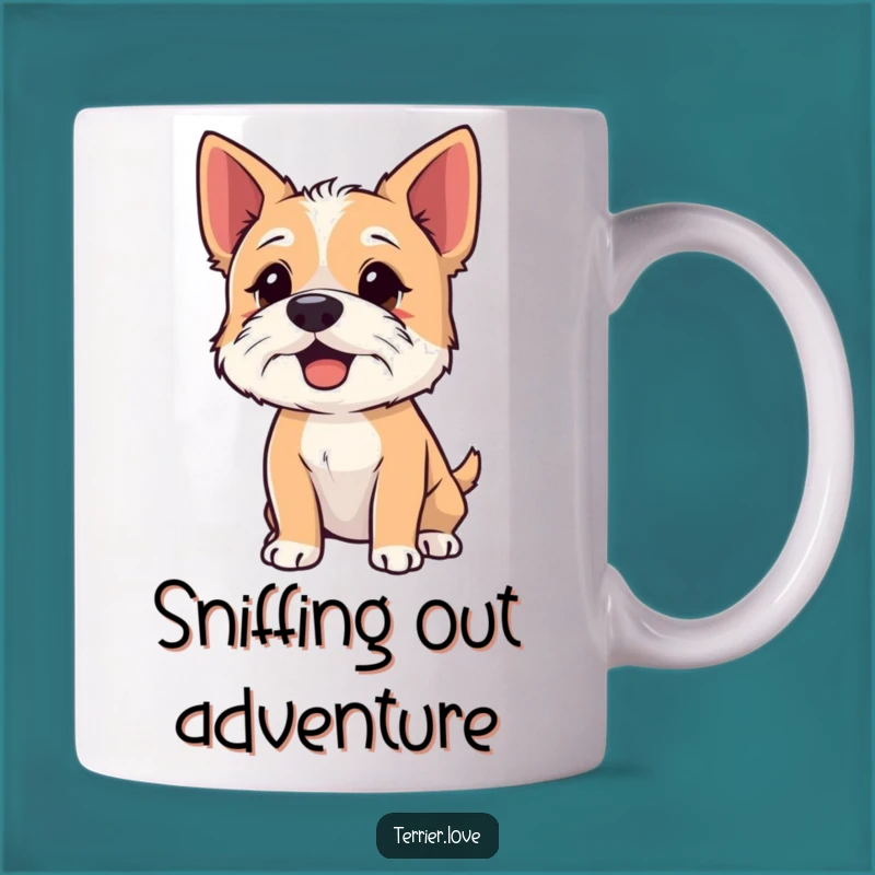 Funny Sniffing Terrier Mug - Eager Dog Gift, Perfect for Curious Minds