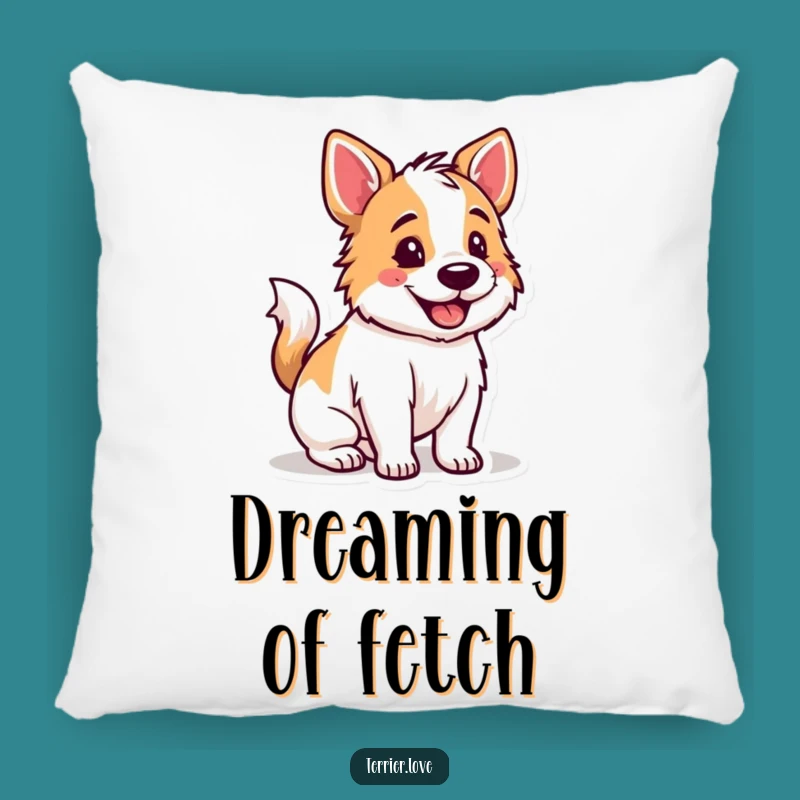 Funny Happy Terrier Pillow: Cozy Play Time Accent, a Soft Funny Gift