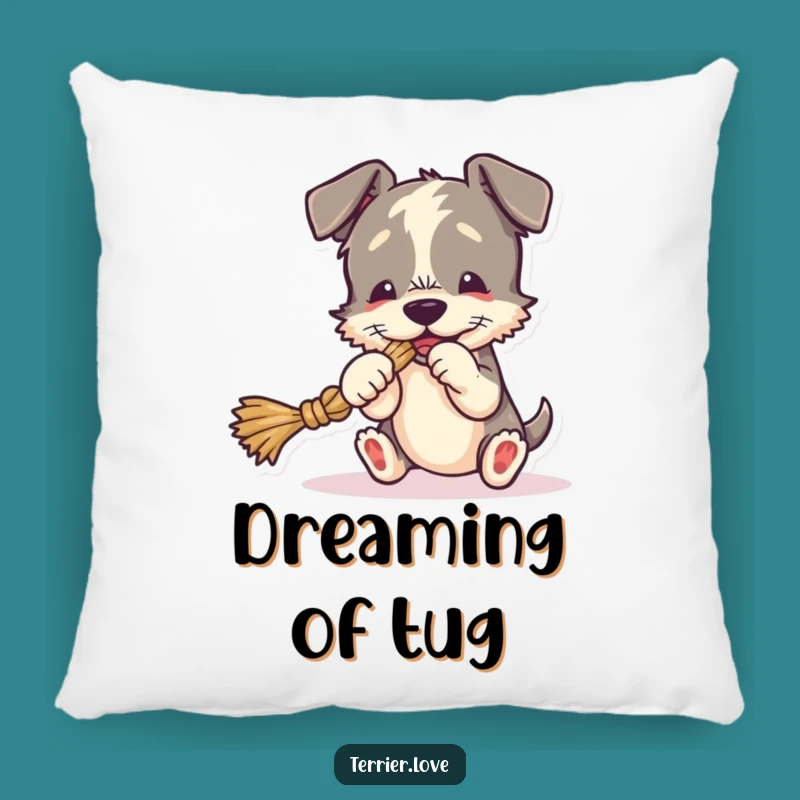 Funny Terrier Pillow - Playful Dog Accent, Cozy Gift for Dog Lovers