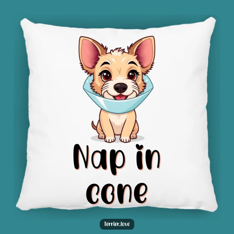 Funny Cone Terrier Pillow - Bewildered Happy Cushion, Cozy Pet Lover Gift