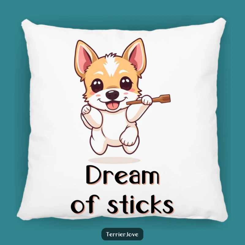 Funny Terrier Fetch Pillow - Soft and Hilarious Dog Decor Gift