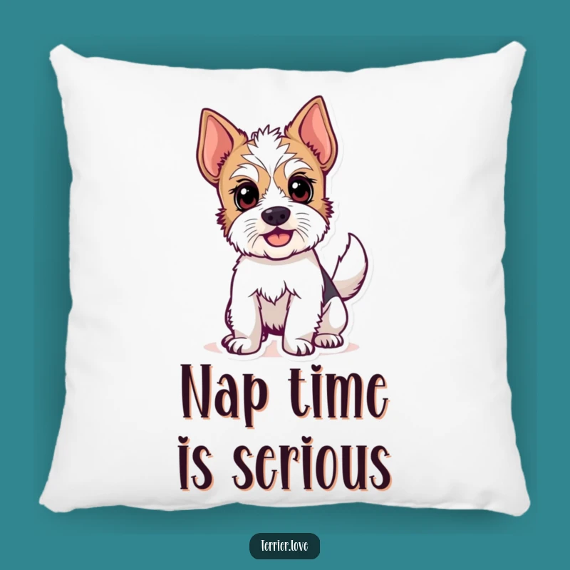 Funny Terrier Pillow - Alert Dog Accent for Cozy Comfort