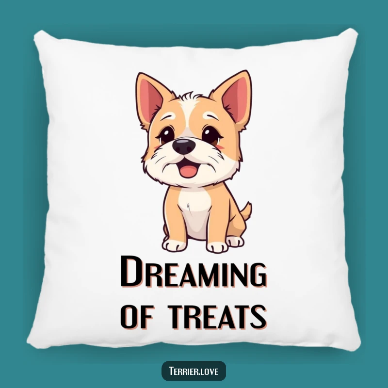 Funny Terrier Pillow - Curious Dog Accent, Cozy Gift for Explorers
