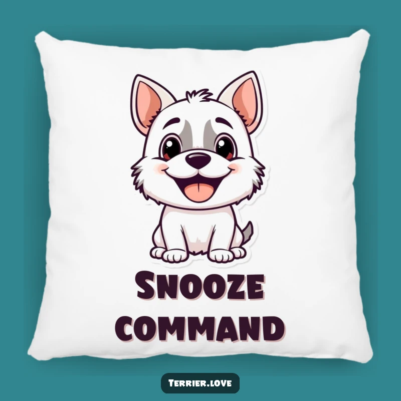 Funny Terrier Pillow: Happy Panting Dog Comfort, Perfect Gift