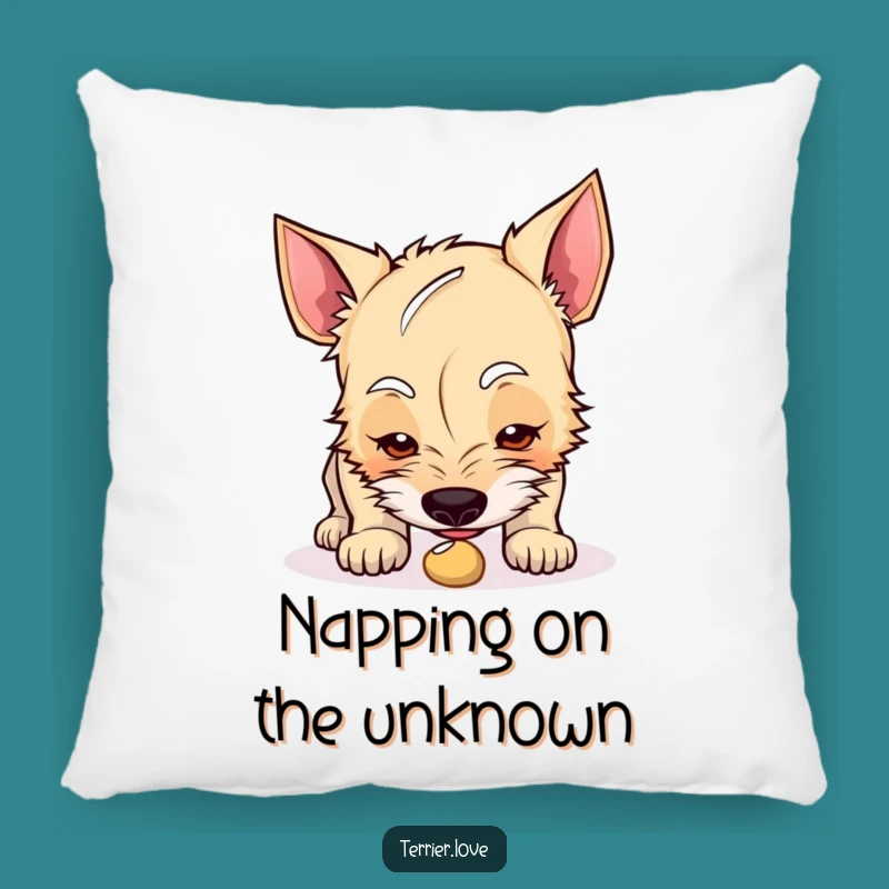 Funny Curious Terrier Pillow: Cozy Contemplation, Adorable Accent, Gift