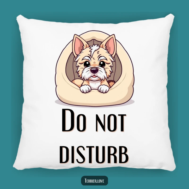 Soft Funny Terrier Pillow: Cozy Cuddles from a Dog Bed
