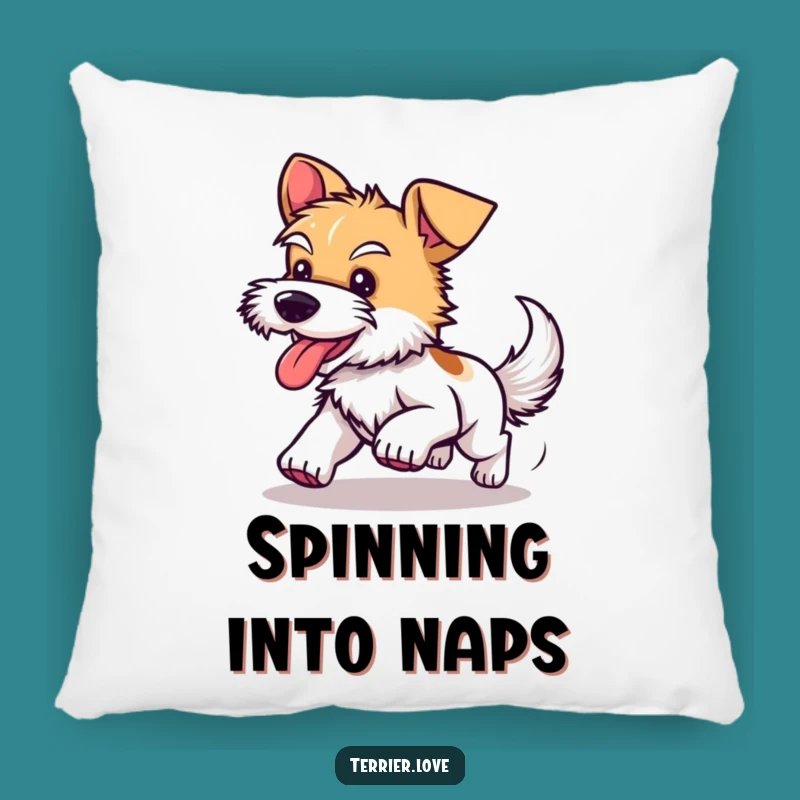Funny Terrier Tail Chasing Pillow: Cozy Comfort with a Hilarious Spin
