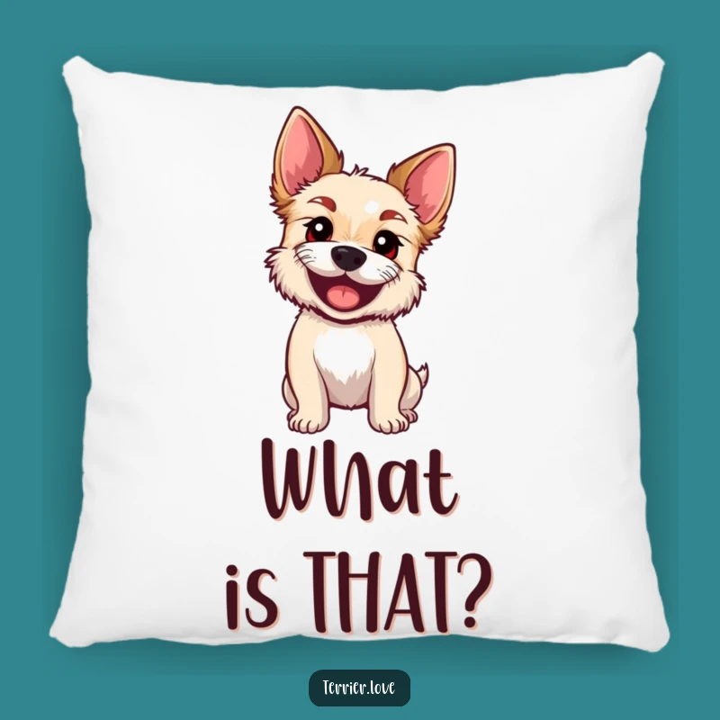 Funny Head Tilt Terrier Pillow - Cozy & Hilarious Dog Decor!