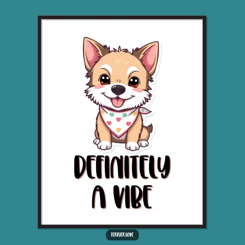 Funny 'Sassy Pup' Terrier Digital Art - Hilarious Wall Decor Gift!