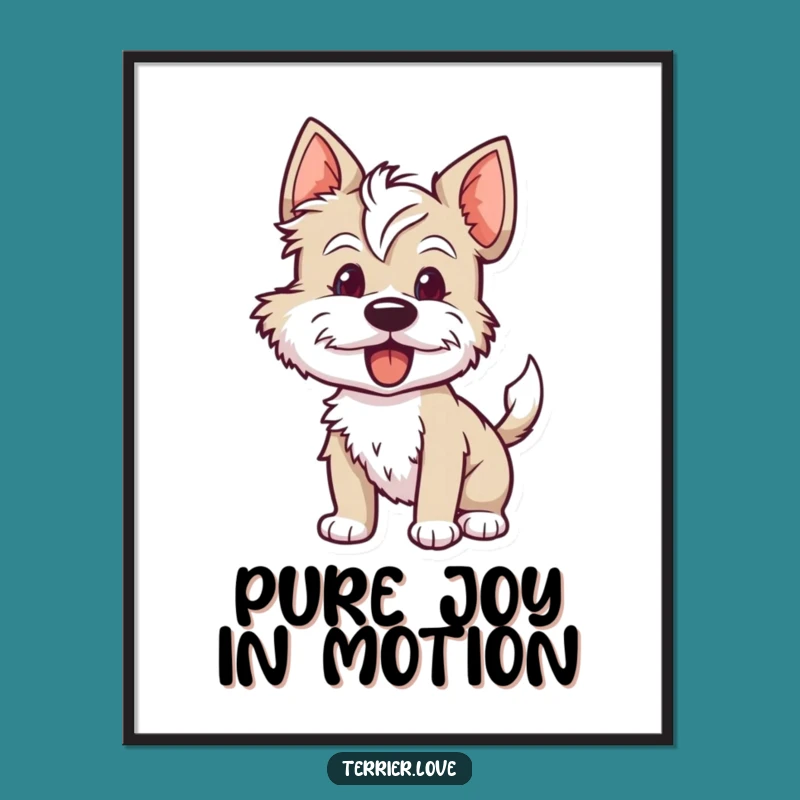 Printable Funny Terrier Art: Instant Eagerness for Your Walls