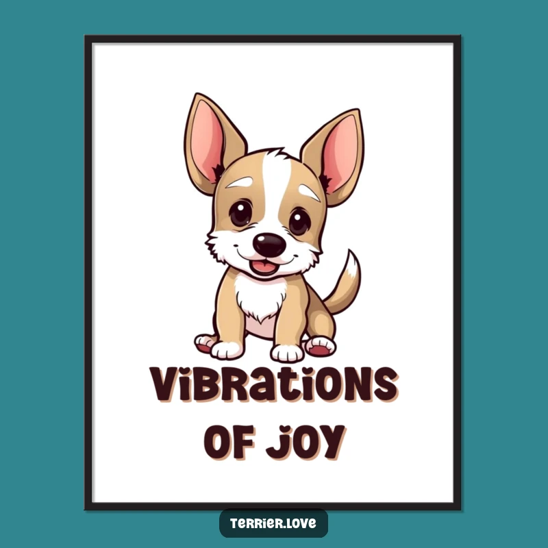 Funny Terrier Ears Digital Art: Hilarious Wall Decor for Joyful Spaces