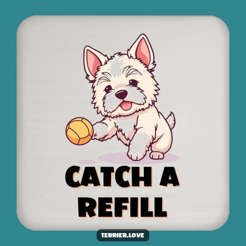 Funny Terrier Coaster: Perked Ears Ball Catcher Protector, Joyful Gift