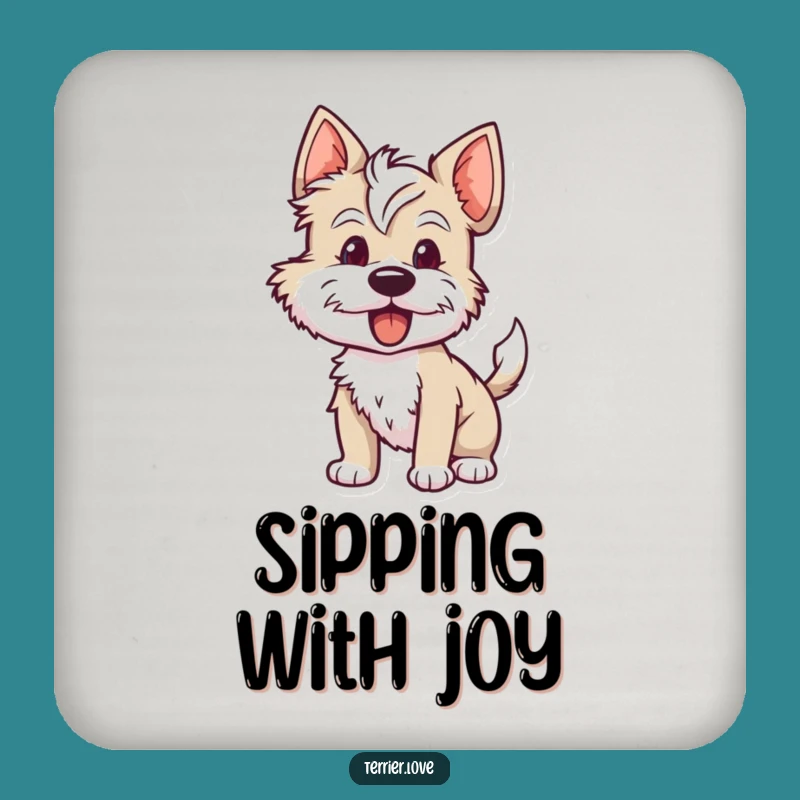 Funny Terrier Coasters: Protect Surfaces with Eager Charm