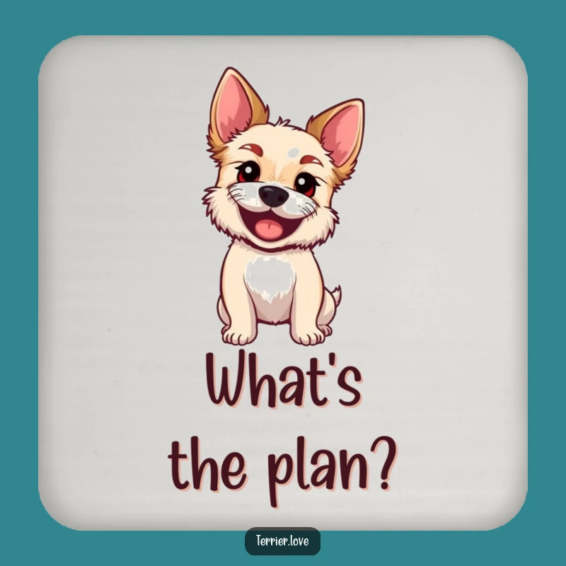 Funny Head Tilt Terrier Drink Coaster - Hilarious Protective Gift!