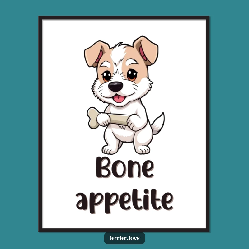 Funny Terrier Poster - Proud Dog Art, Perfect Gift for Winners