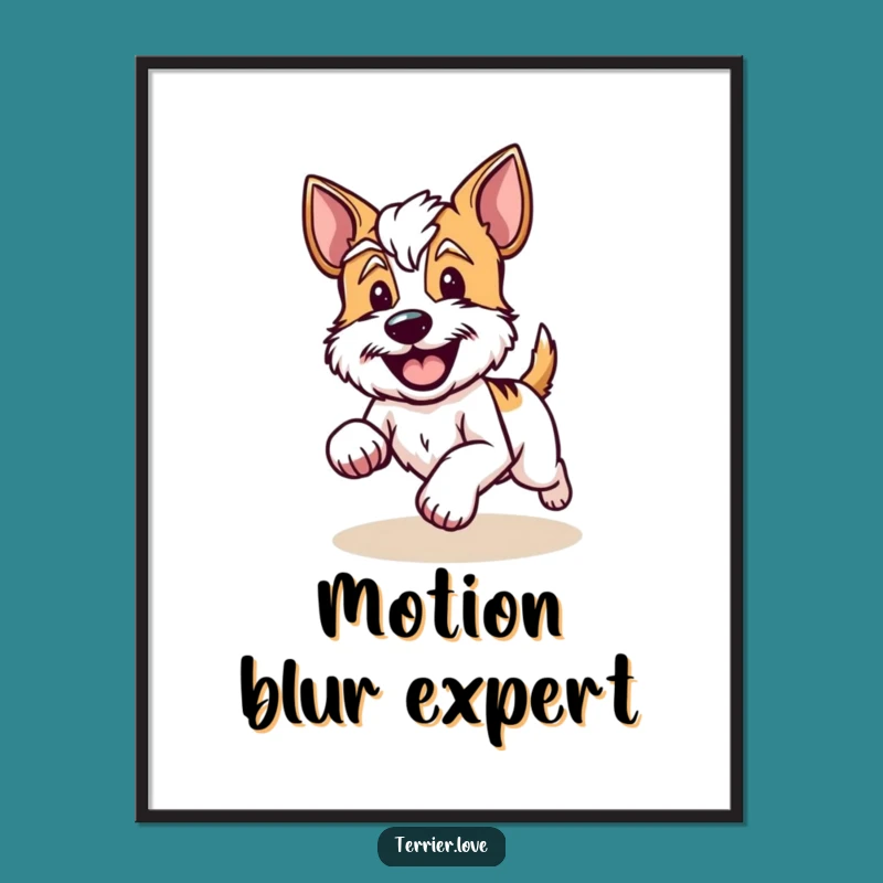 Funny 'Pure Joy' Terrier Poster - Hilarious Dog Art Gift!