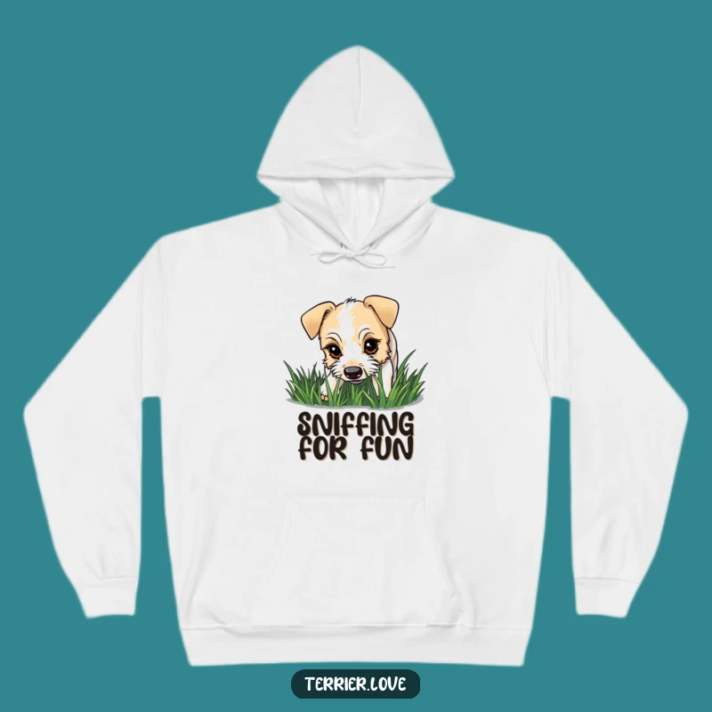 Cozy Funny Terrier Curious Sniffing Hoodie - Warm & Investigative Dog Gift