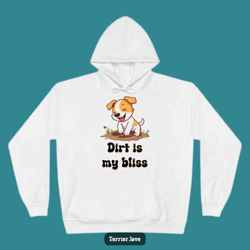 Cozy Funny Terrier Hoodie: Digging Dog, Energetic, Warm Gift for Pup Parents