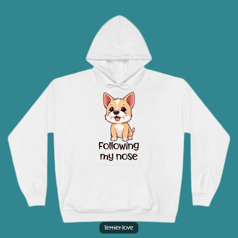Cozy Funny Terrier Hoodie - Eager Dog Wear, Perfect Gift for the Curious