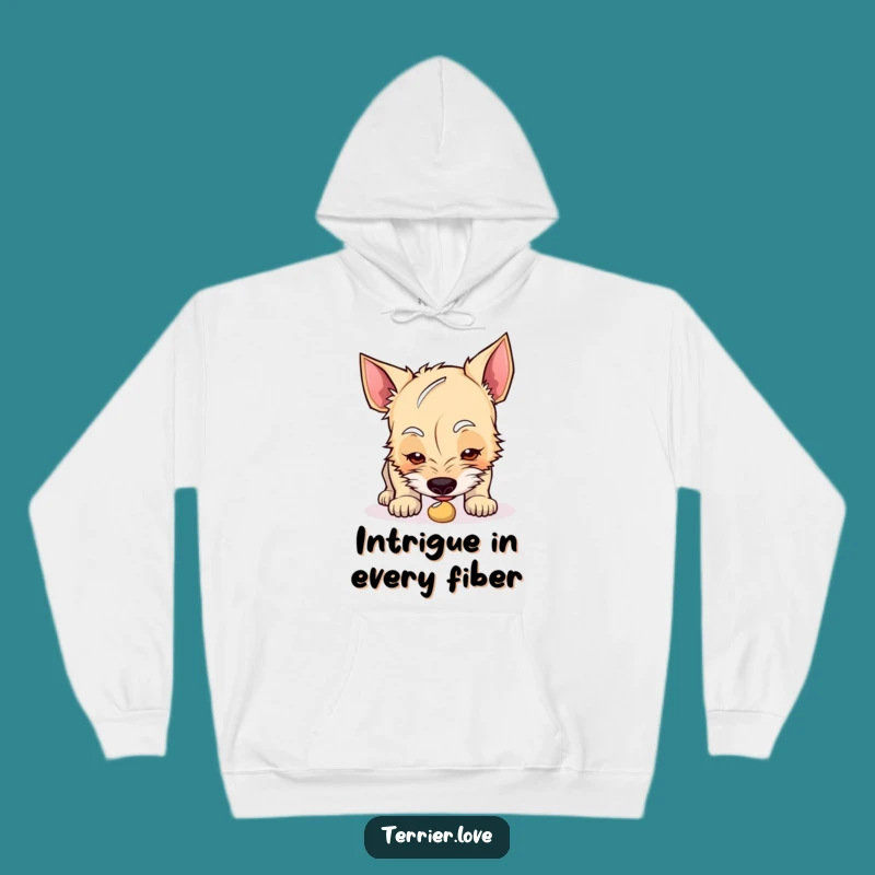 Funny Curious Terrier Hoodie: Cozy Investigator Gear, Ultimate Gift