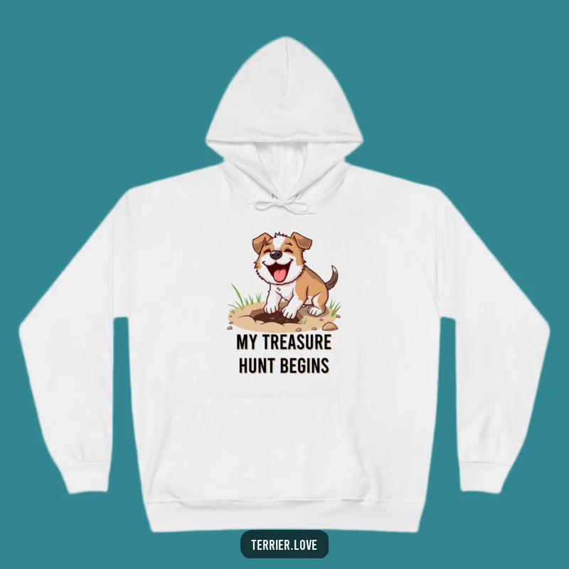 Funny Digging Terrier Hoodie - Cozy Focused Dog Sweatshirt, Hobbyist Gift