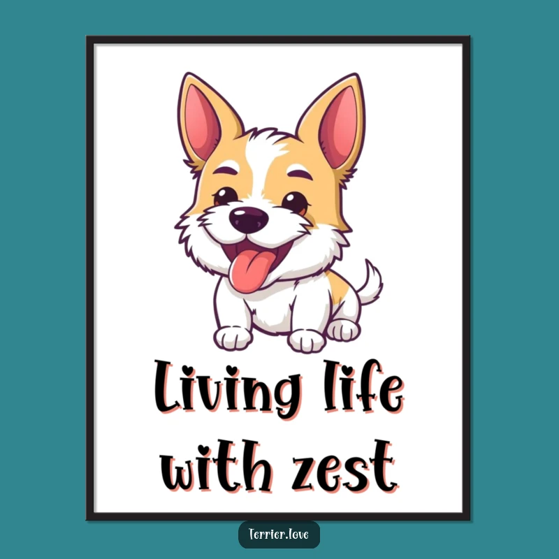 Free Printable Dog Wall Art: Tongue Out Terrier, Hilarious Downloadable Decor