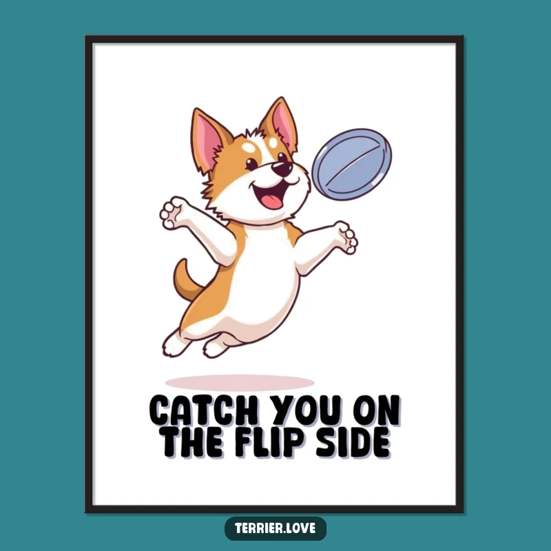 Free Printable Wall Art: Bouncy Terrier Dog Adds Action to Your Downloadable Decor