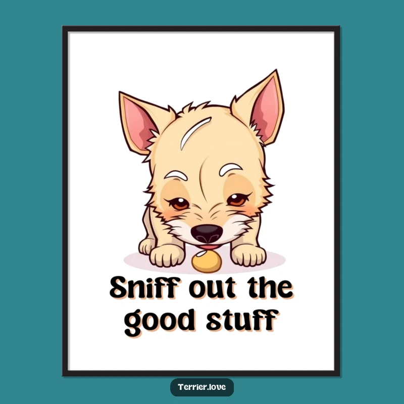 Free Printable Wall Art: Curious Terrier Dog Adds Whimsy to Your Downloadable Decor