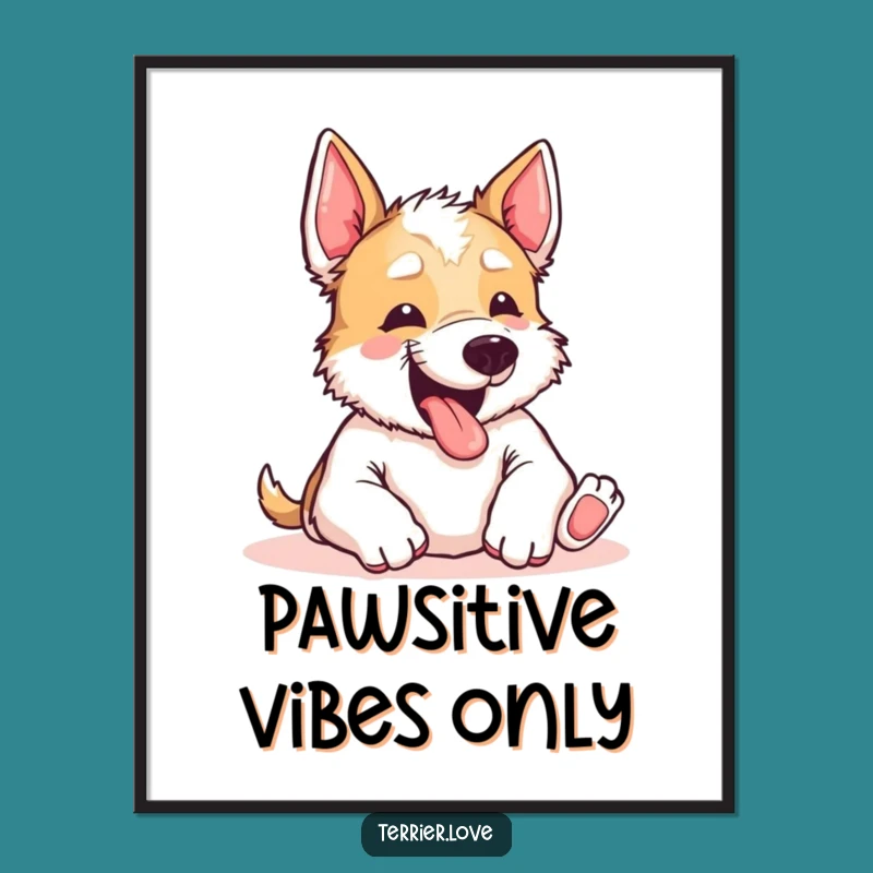 Free Printable Wall Art: Funny Terrier Yipping - Hilarious Dog Art for Home Decor Download