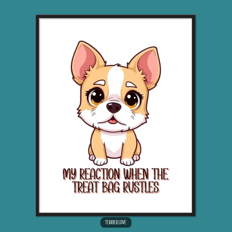 Free Printable Wall Art: Surprised Terrier Dog Funny Downloadable Art Gift