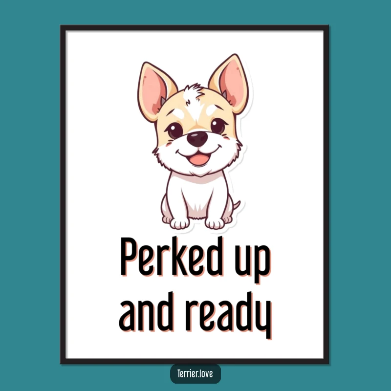 Free Printable Dog Wall Art: Smiling Terrier Portrait, Hilarious Downloadable Decor