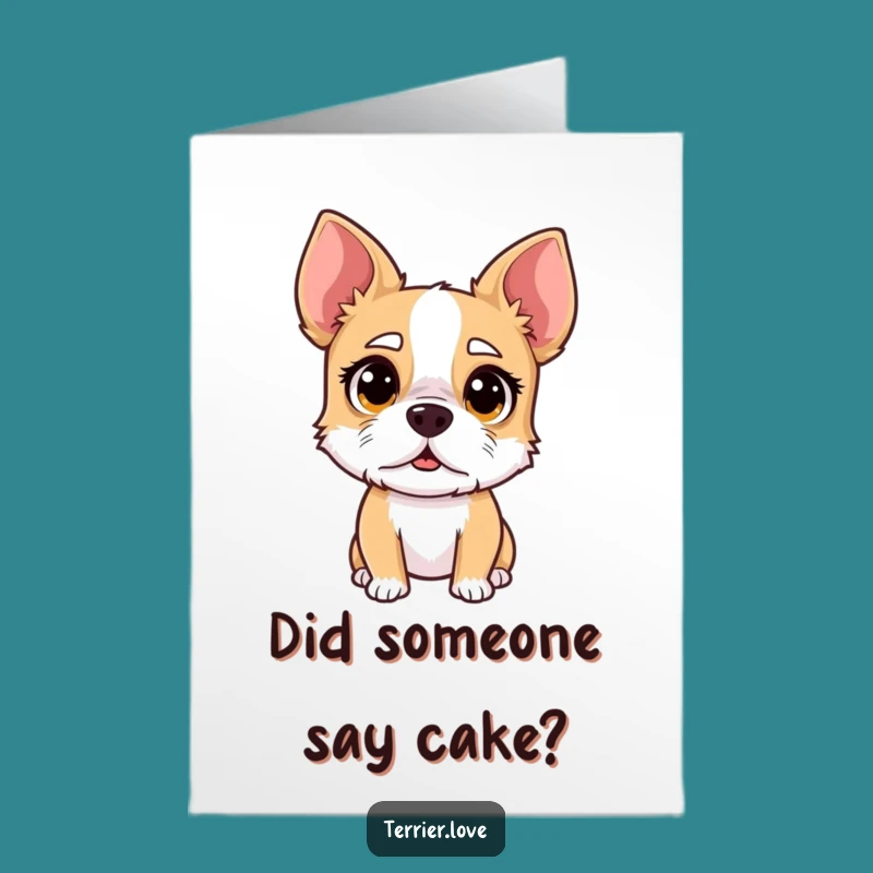 Free Printable Birthday Card: Surprised Terrier Funny Dog Shocked Downloadable Gift
