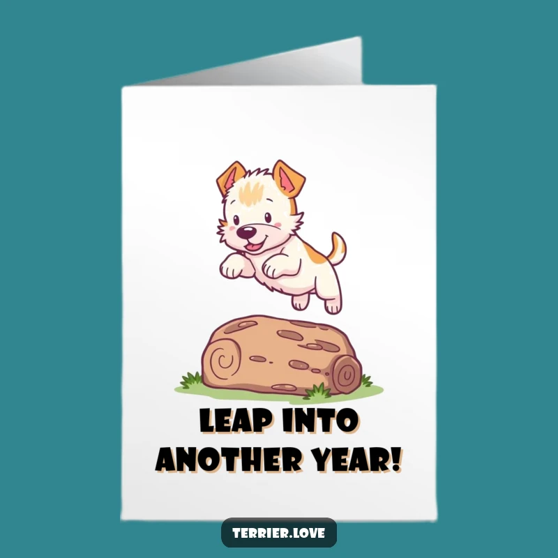Playful Free Printable Terrier Birthday Card: Jump for Joy Downloadable Gift!