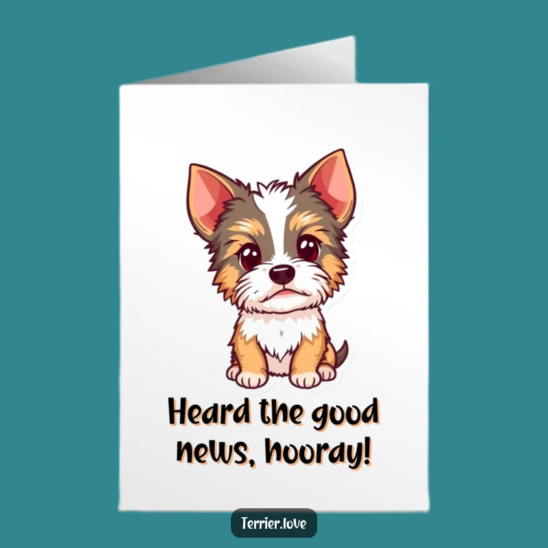 Free Printable Curious Terrier Congrats Card - Funny Dog Downloadable Gift