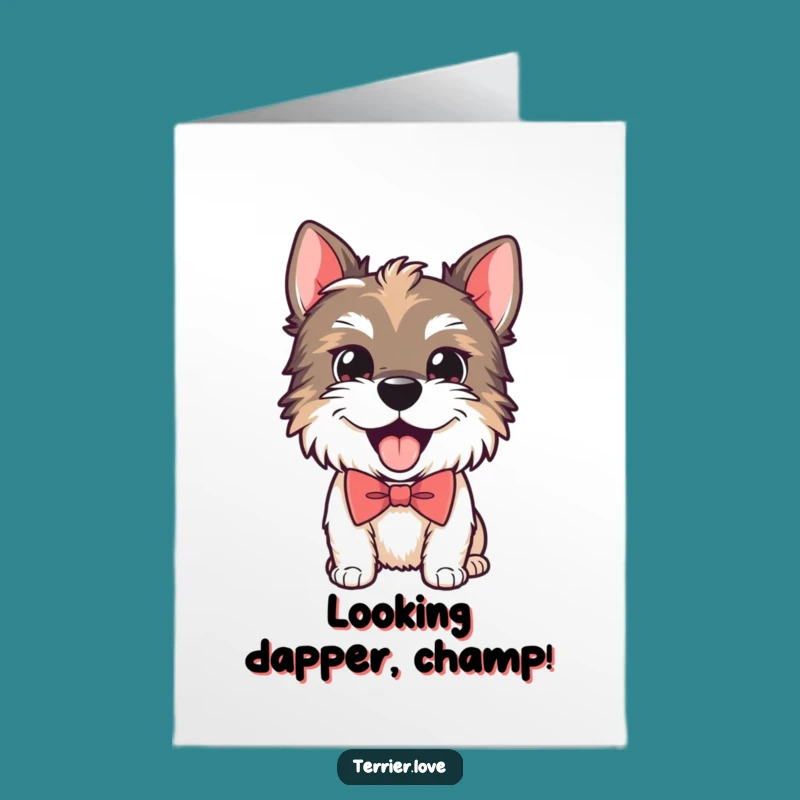 Free Printable Terrier Congrats Card: Dapper Dog Downloadable Celebration