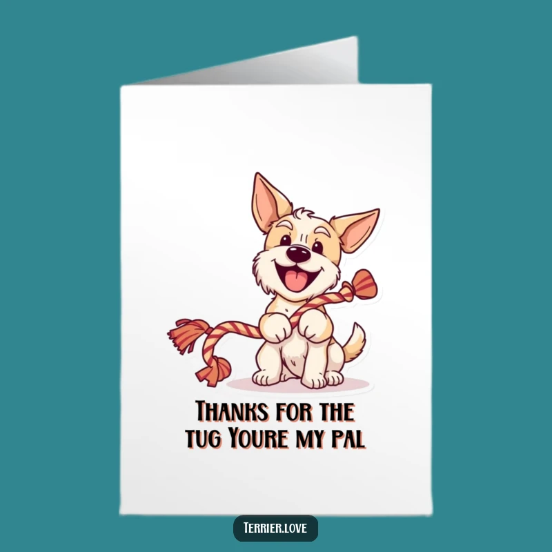 Free Printable Terrier Thank You Card: Happy Doggo Funny Downloadable Greeting