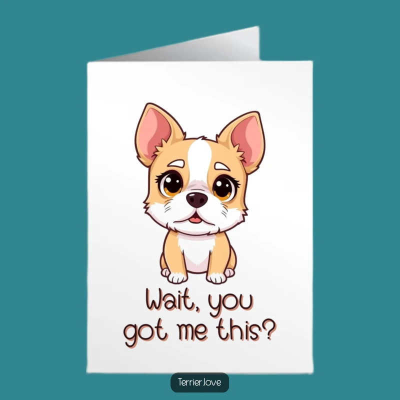 Free Printable Thank You Card: Surprised Terrier Dog Oops Downloadable Gift