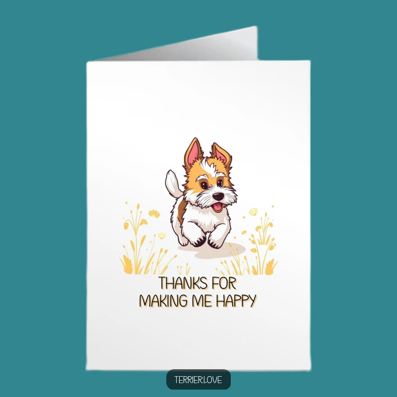 Joyful Free Printable Terrier Thank You Card - Downloadable Gift of Gratitude!