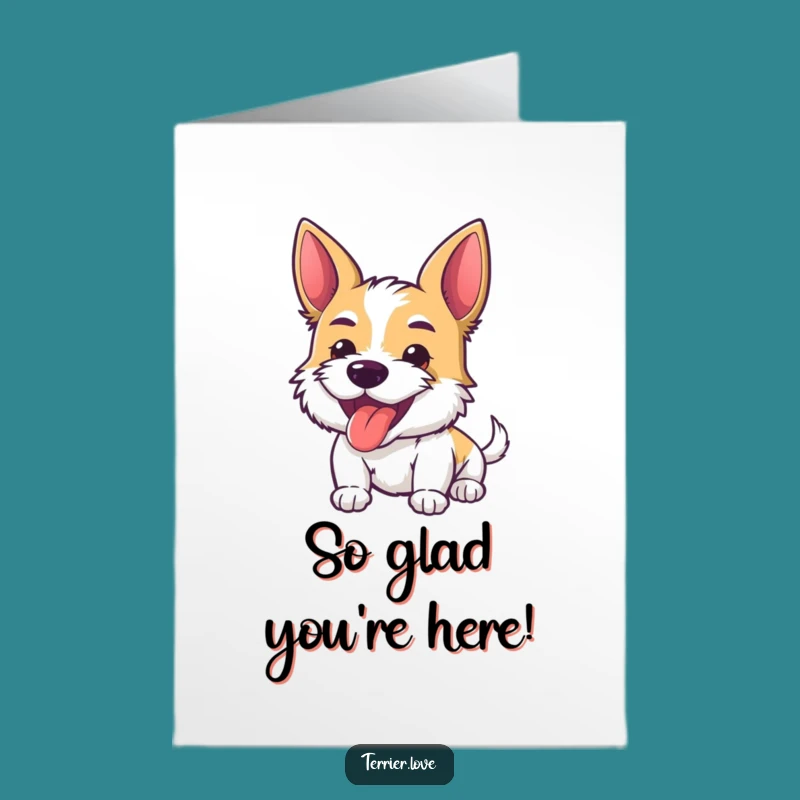 Free Printable Thank You Card: Playful Terrier Tongue, Cute & Funny Downloadable
